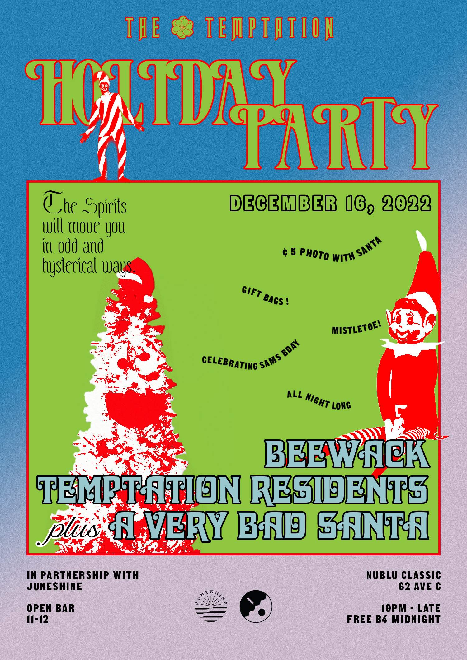 The Temptation Holiday Party - Página frontal
