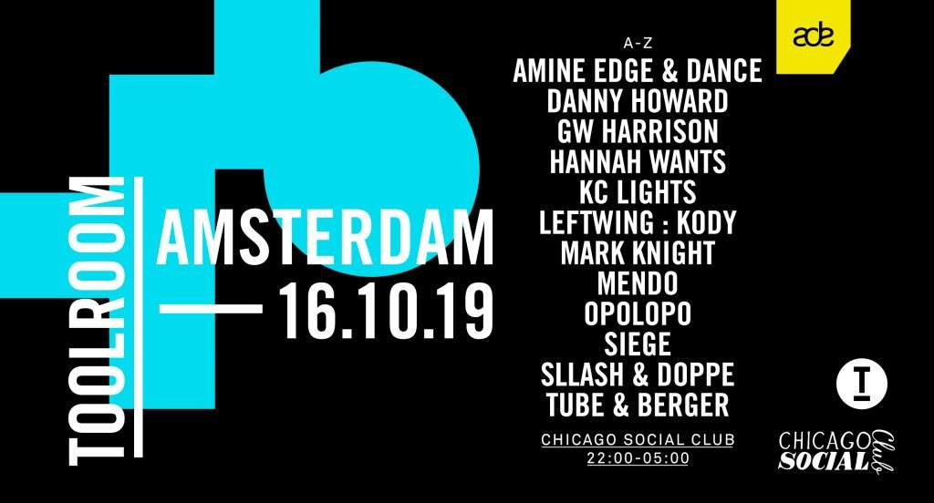 Toolroom Amsterdam: ADE Showcase 2019 - フライヤー表