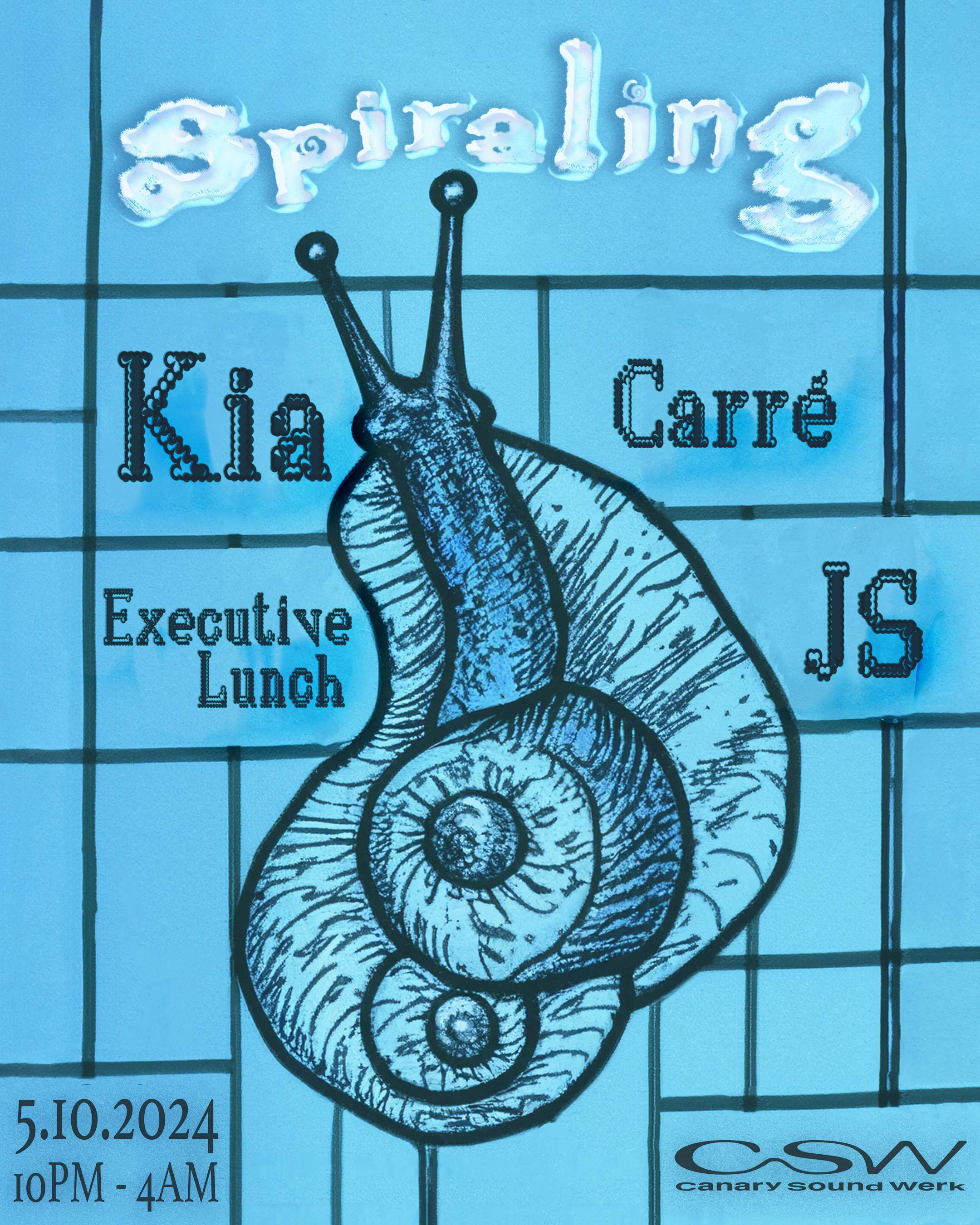 Spiraling with Kia, Carré, JS - フライヤー表