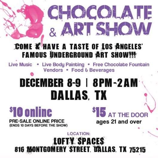 Chocolate and Art Show Dallas at TBA Dallas, Dallas/Fort Worth