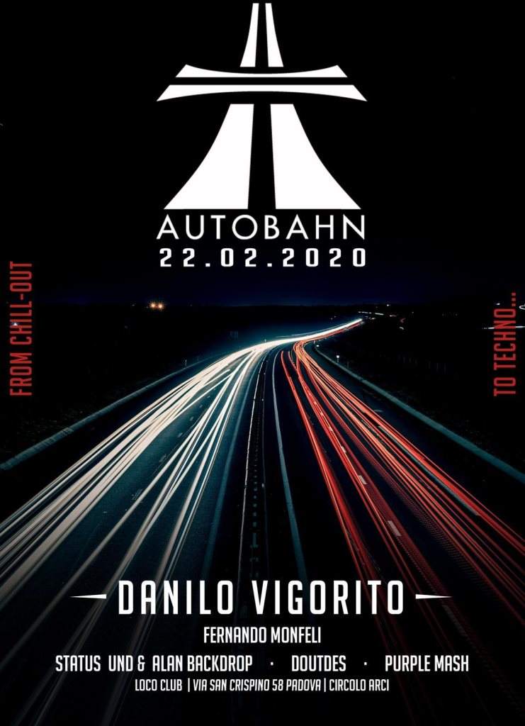 Autobahn 2020 with / Danilo Vigorito - フライヤー表