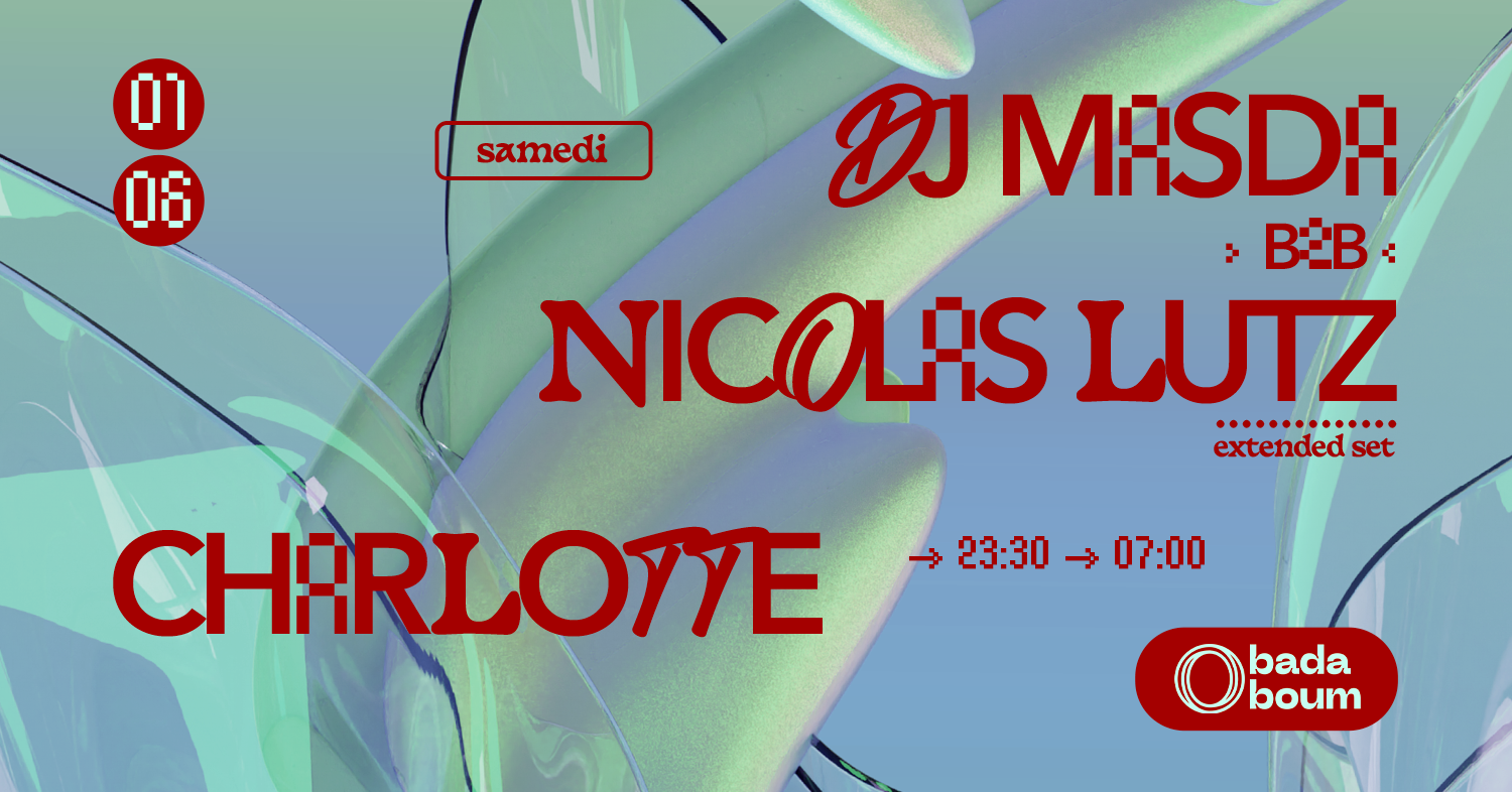 Club - DJ Masda B2B Nicolas Lutz (+) Charlotte - フライヤー表
