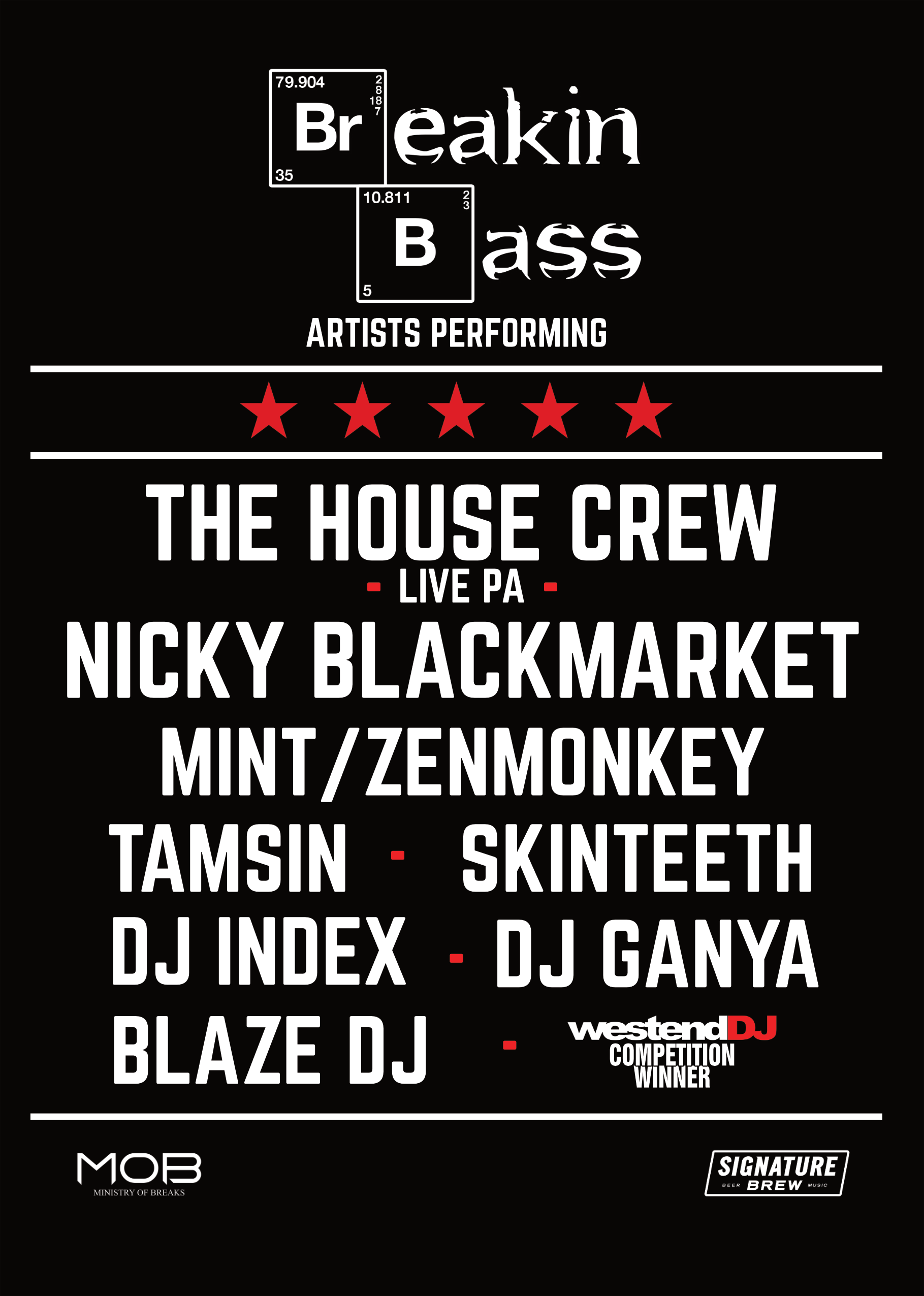 Ministry of Breaks presents Breakin Bass The All Day Party - フライヤー裏