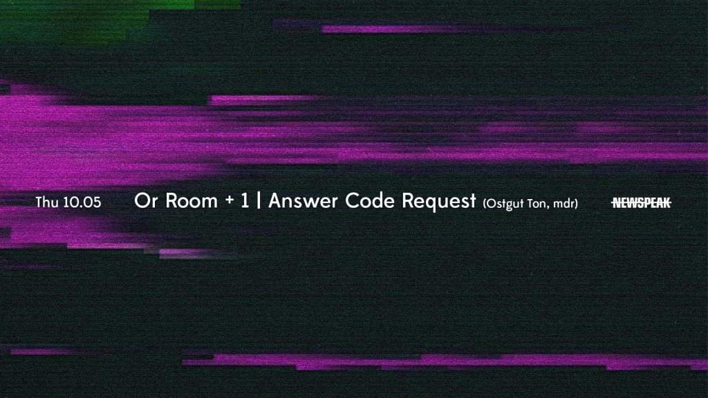 Or Room + 1 - Answer Code Request (Ostgut Ton, mdr) - Página frontal
