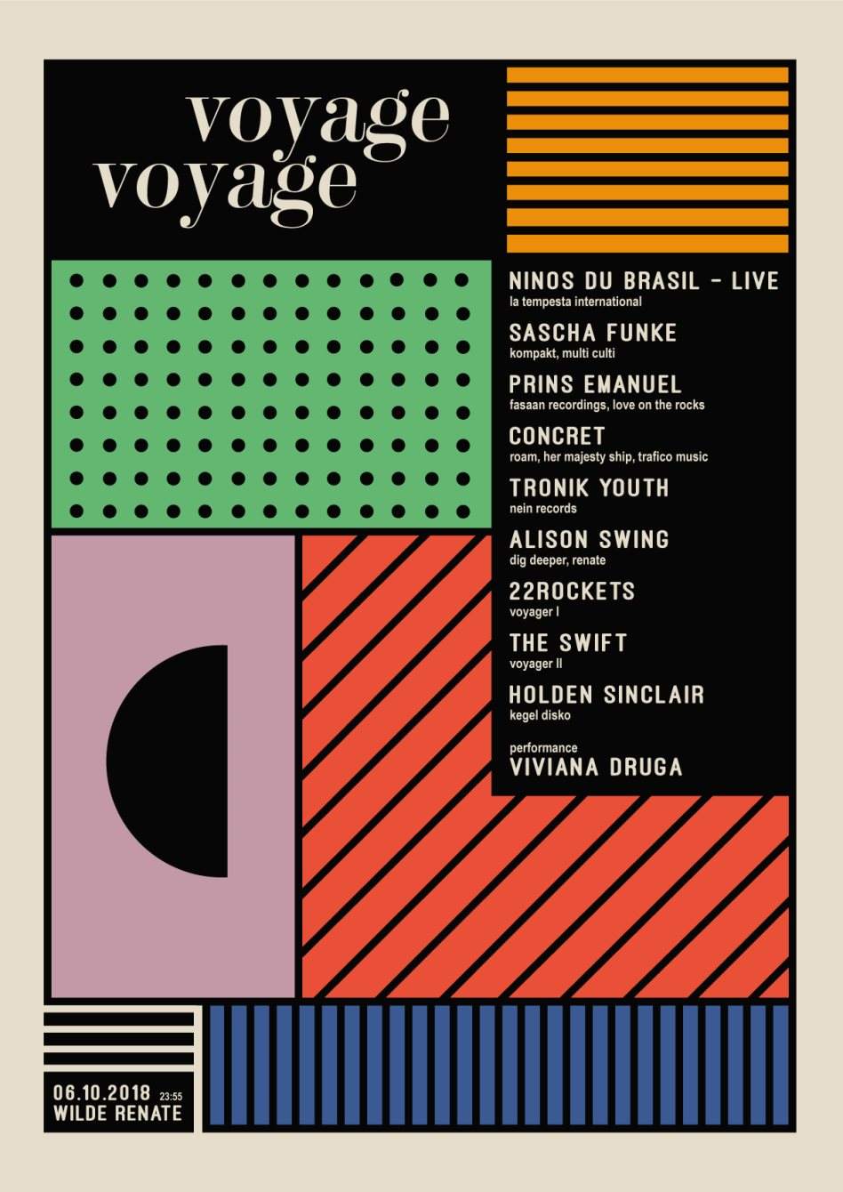 Voyage Voyage /w. Ninos Du Brasil, Sascha Funke, Concret & More - Página frontal