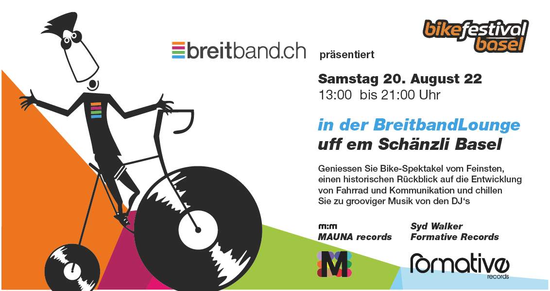 Bikefestival Basel / Breitband-Lounge - フライヤー表