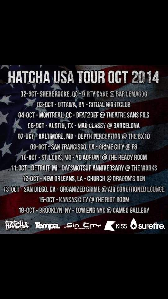 Hatcha North American Tour - Página frontal