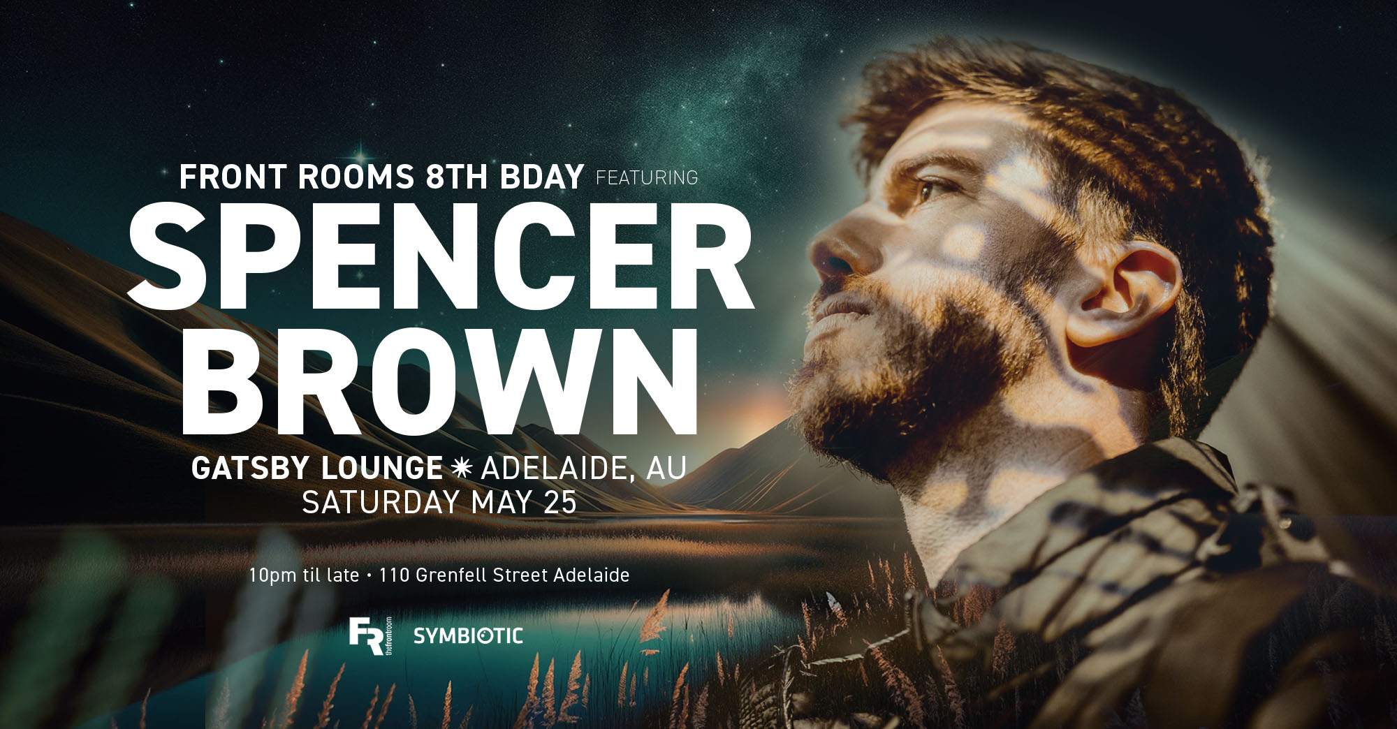 Spencer Brown (USA) // FRONT ROOM 8TH BDAY - フライヤー裏