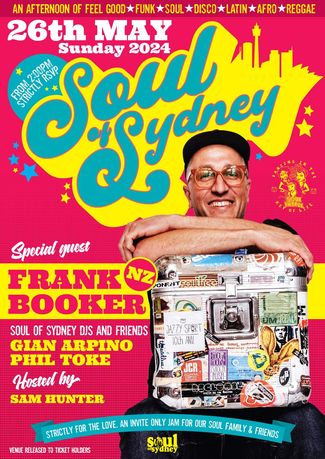 Soul of Sydney feat. Frank Booker (NZ) - Sun May 26 at Secret Location ...