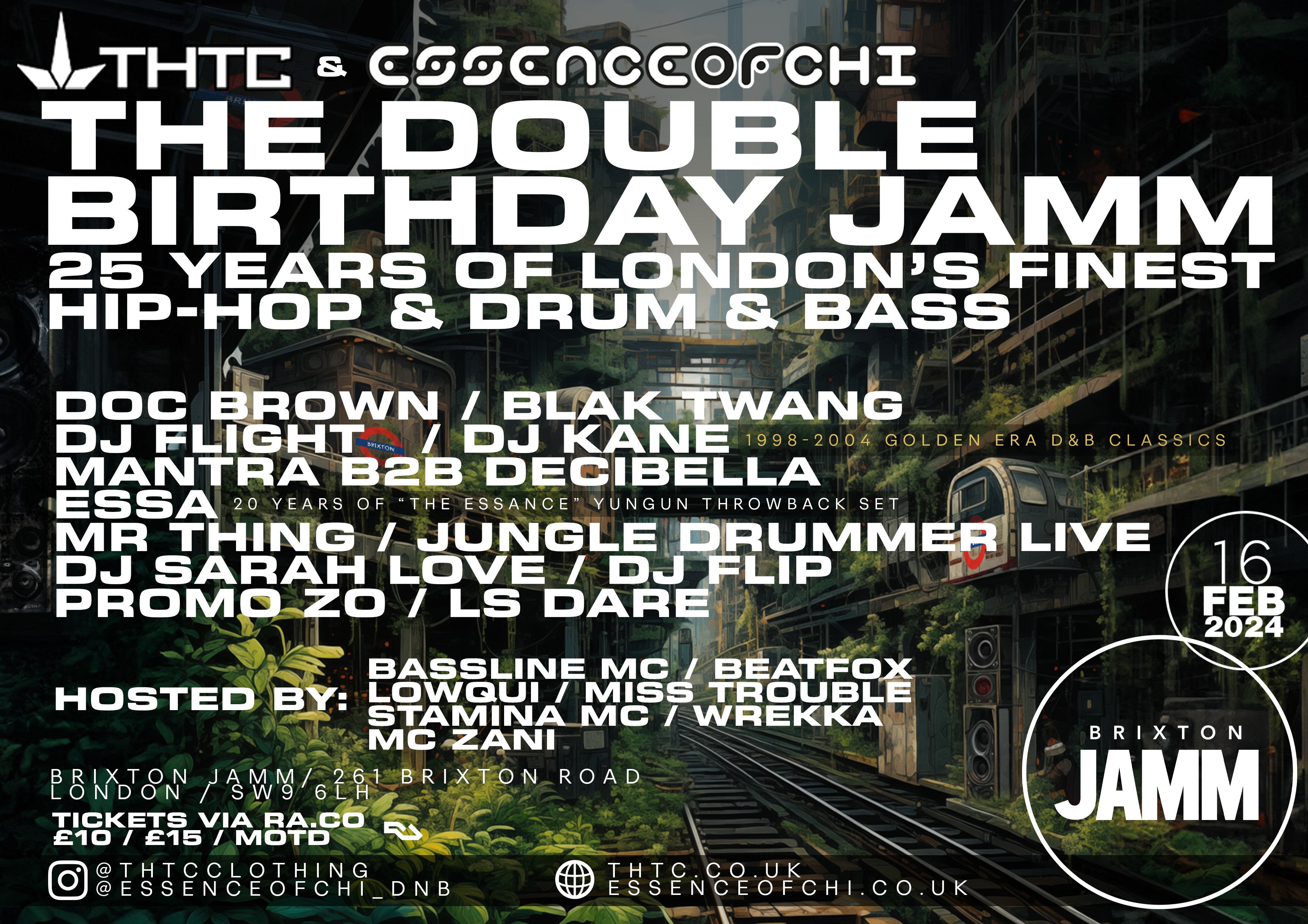 THTC & EOC present The Double Birthday Jamm: London's finest Hip Hop & Drum & Bass - Página frontal