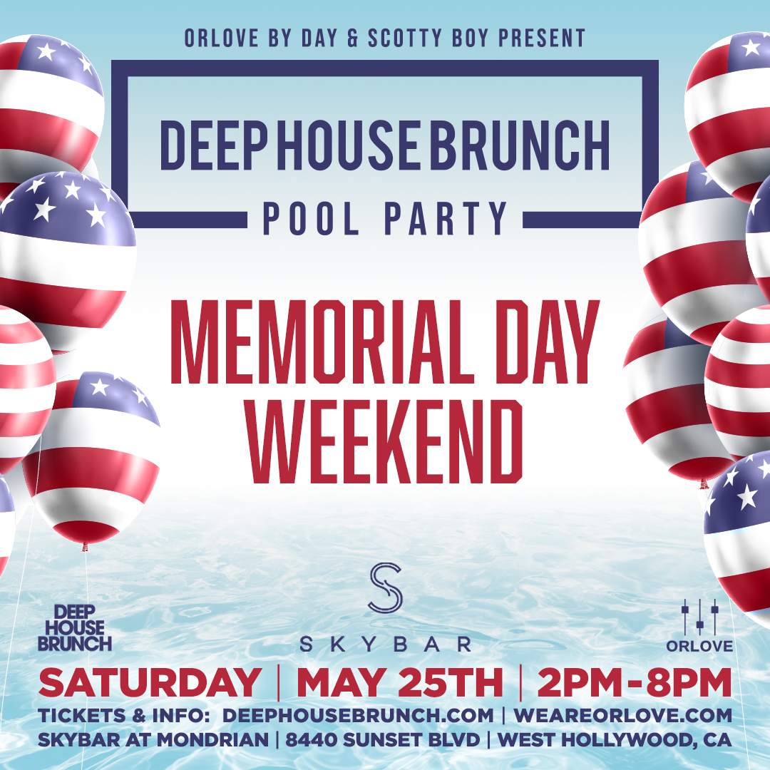 Deep House Brunch POOL PARTY [Memorial Day Saturday] - フライヤー表