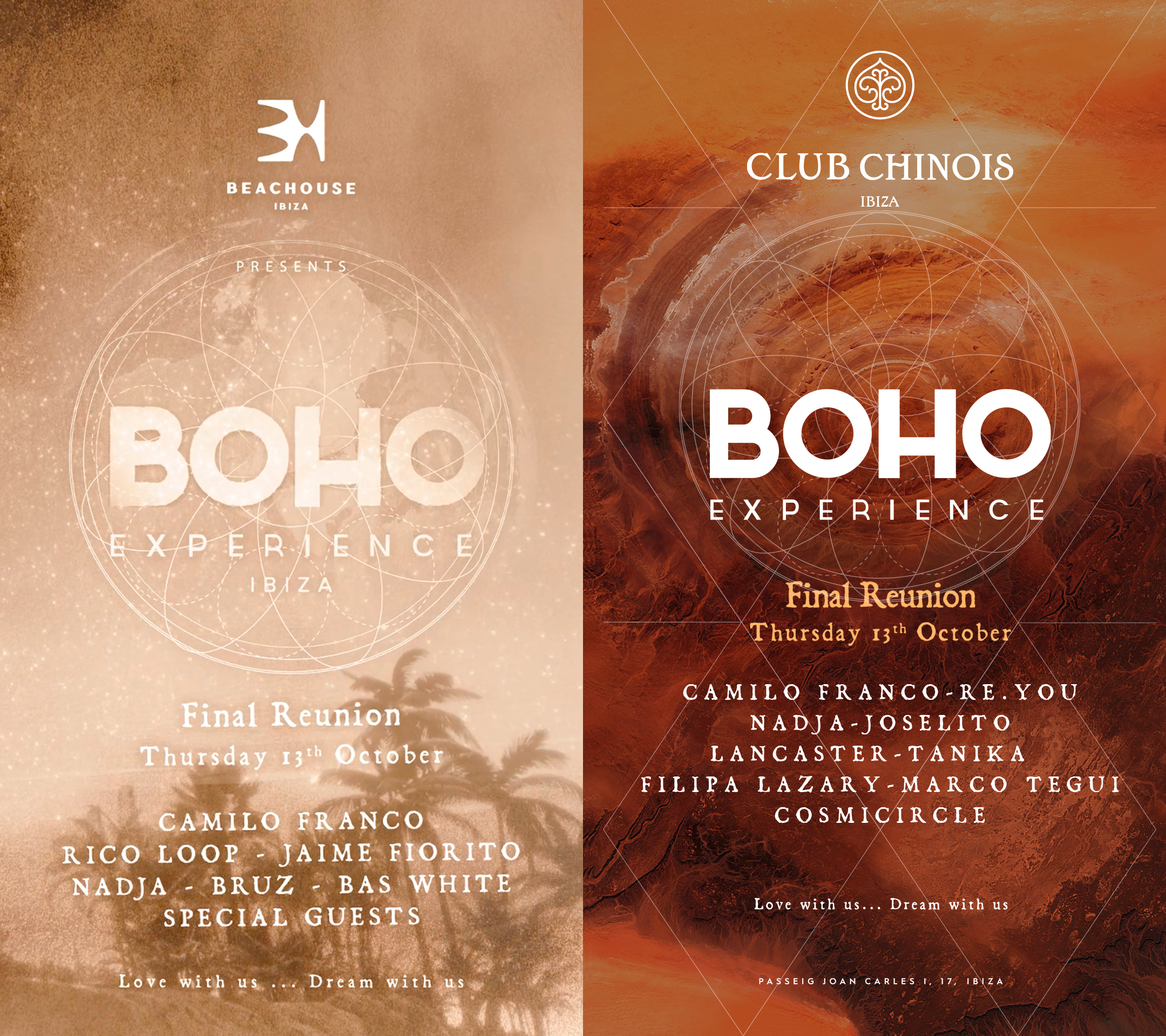 BOHO Experience Ibiza Final Reunion - フライヤー表