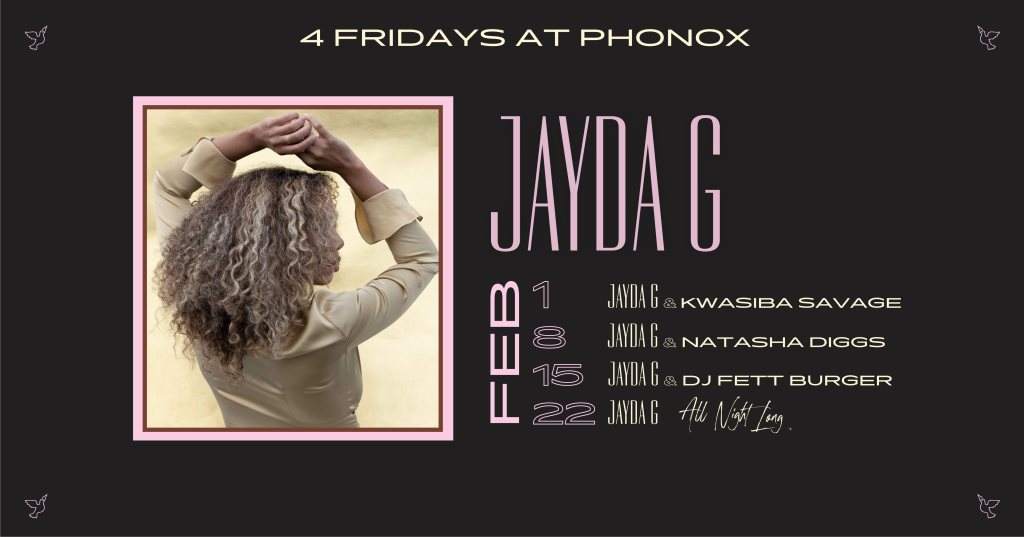 Jayda G: 4 Fridays at Phonox - Página frontal