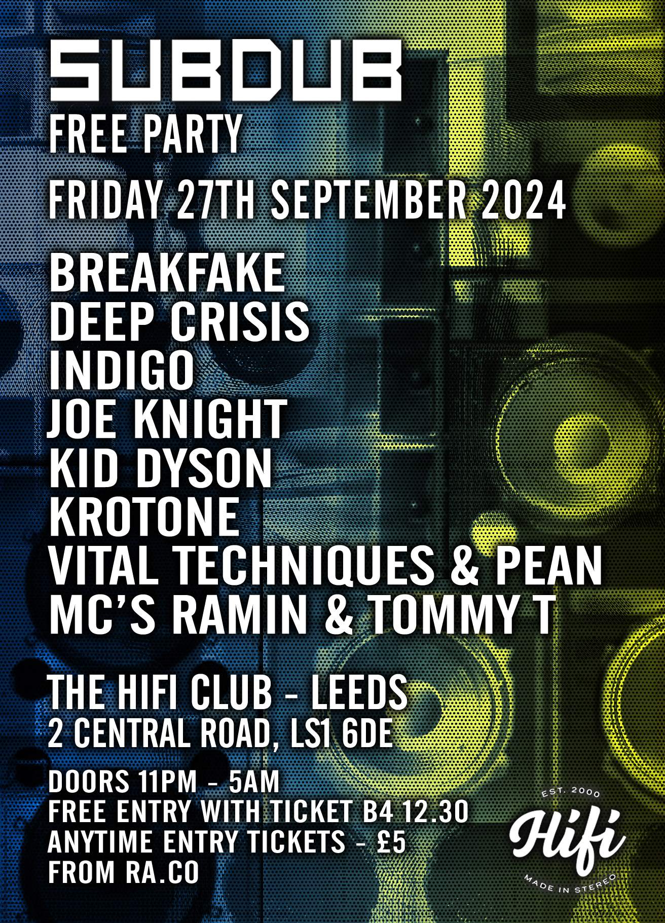 SUBDUB (Free Party) Breakfake, Krotone, Vital Techniques, Deep Crisis ...