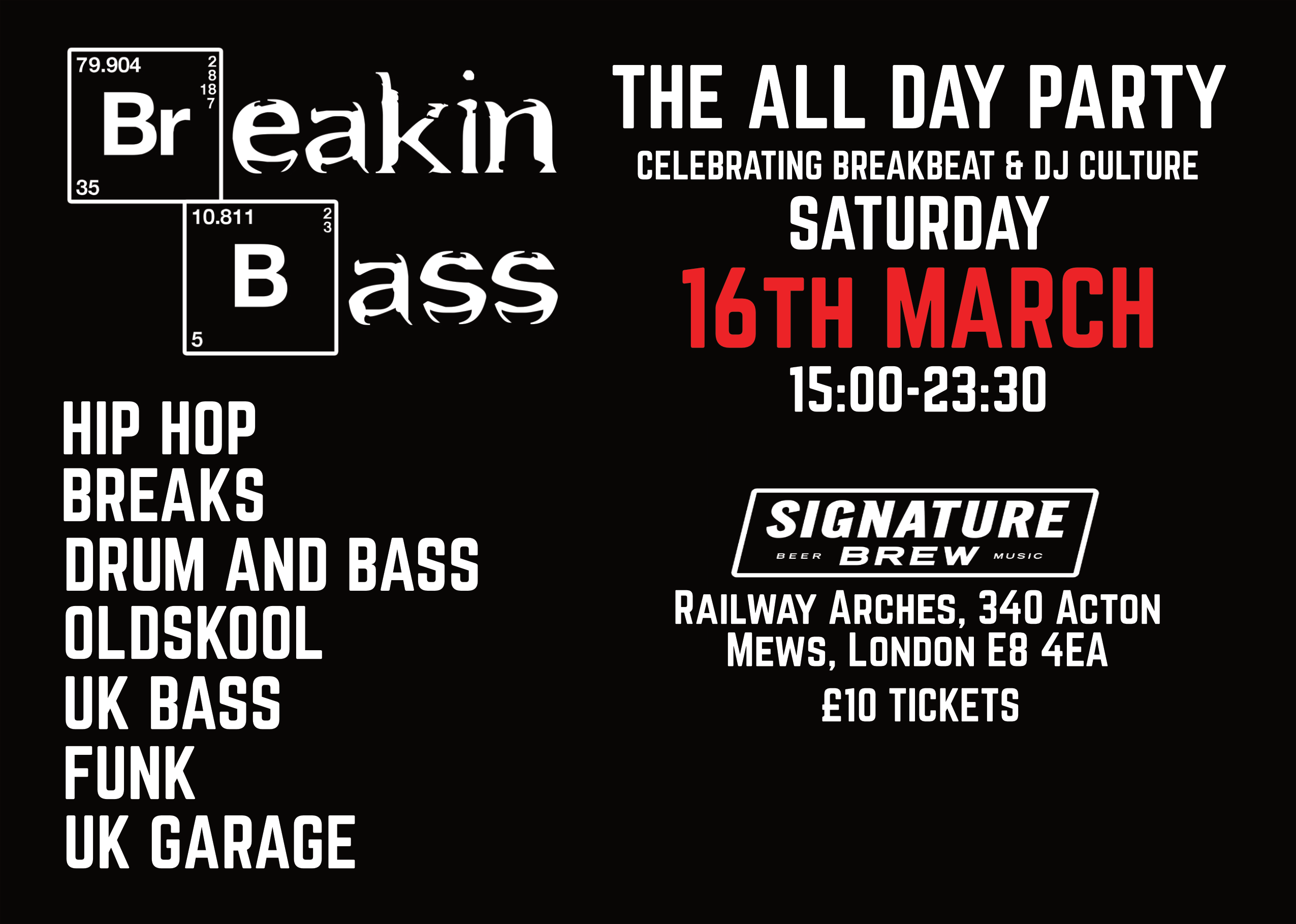 Ministry of Breaks presents Breakin Bass The All Day Party - Página frontal