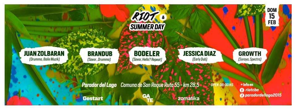 Riot & Summer Day presentan: Bodeler, Juan Zolbaran, Brandub - Página frontal