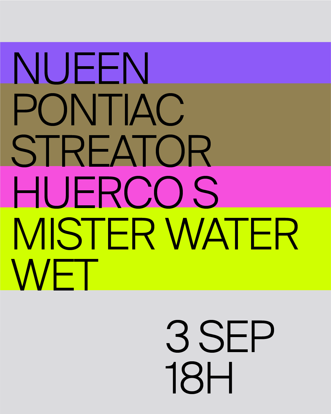 Huerco S + Mr Water Wet + Nueen + Pontiac Streator [Casa Montjuïc x LAUT] - Página frontal