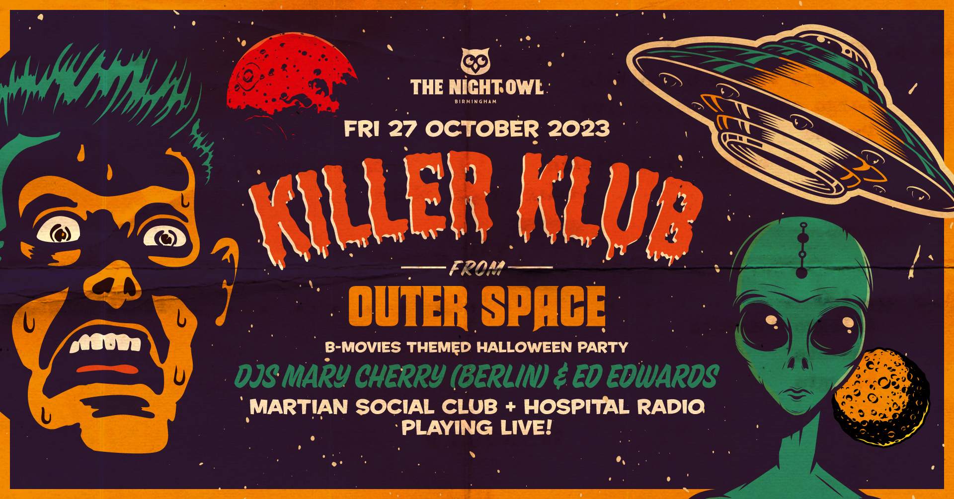 Killer Klub from Outer Space = A B Movies Themed Halloween Party - Página frontal