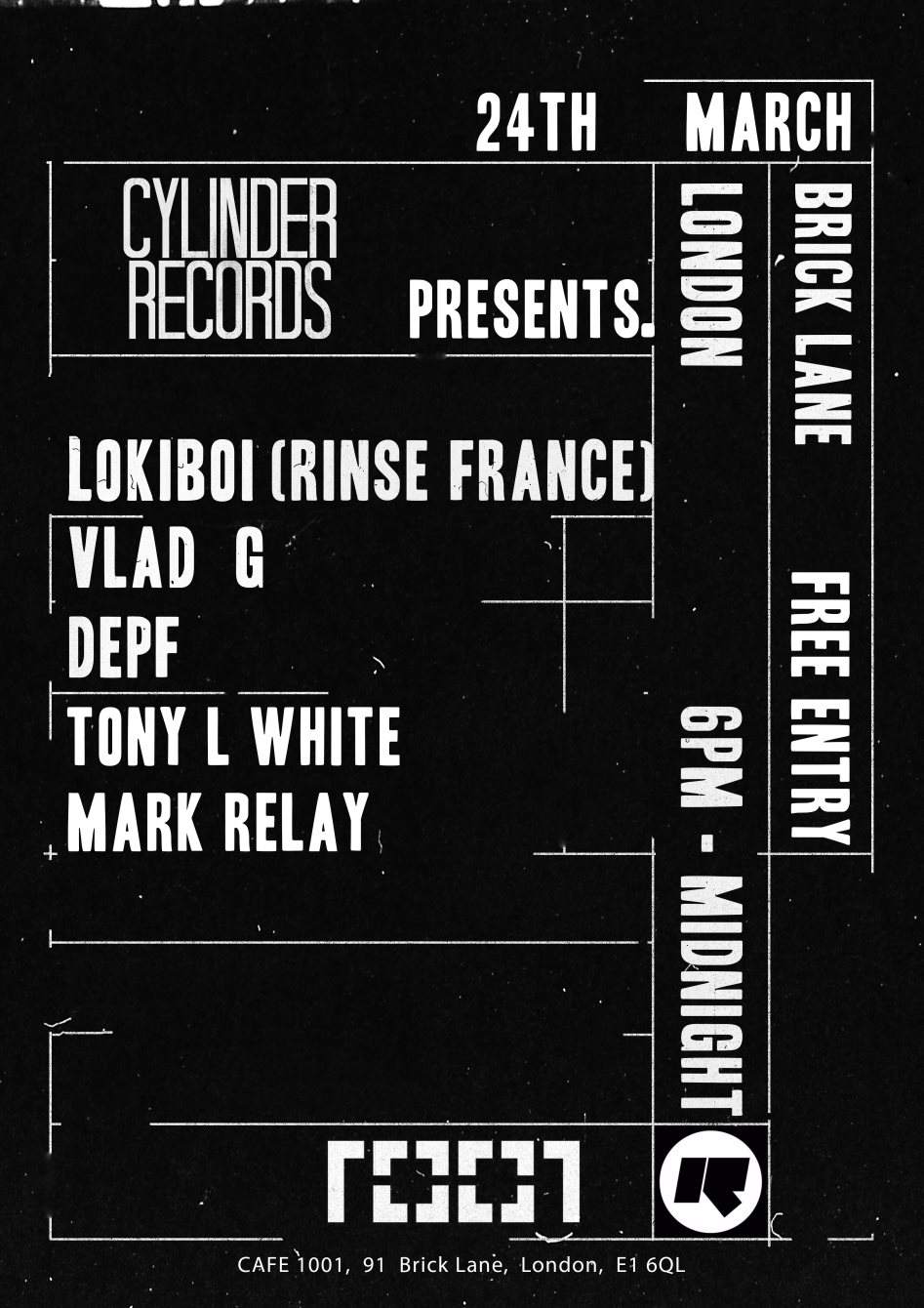 Cylinder Records presents: Lokiboi [Rinse FM France] - フライヤー表