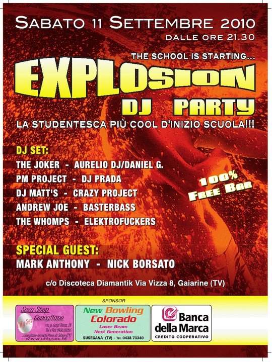 Explosion Dj Party - フライヤー表