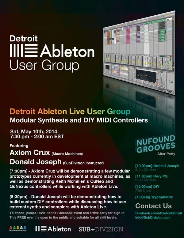 Ableton Detroit presents Nufound Grooves - フライヤー表