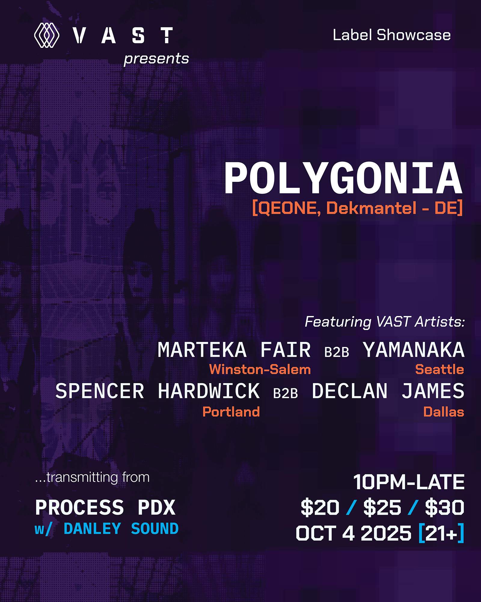 VAST Presents: Polygonia at Process PDX, Portland