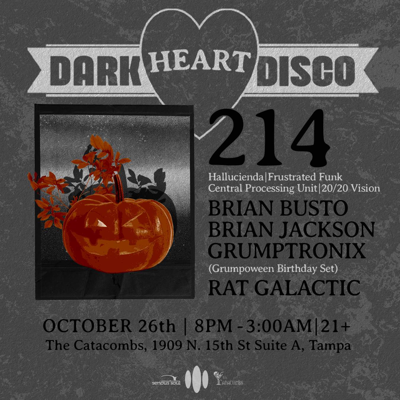 Dark Heart Disco presents 214 (Seattle, USA) - フライヤー表