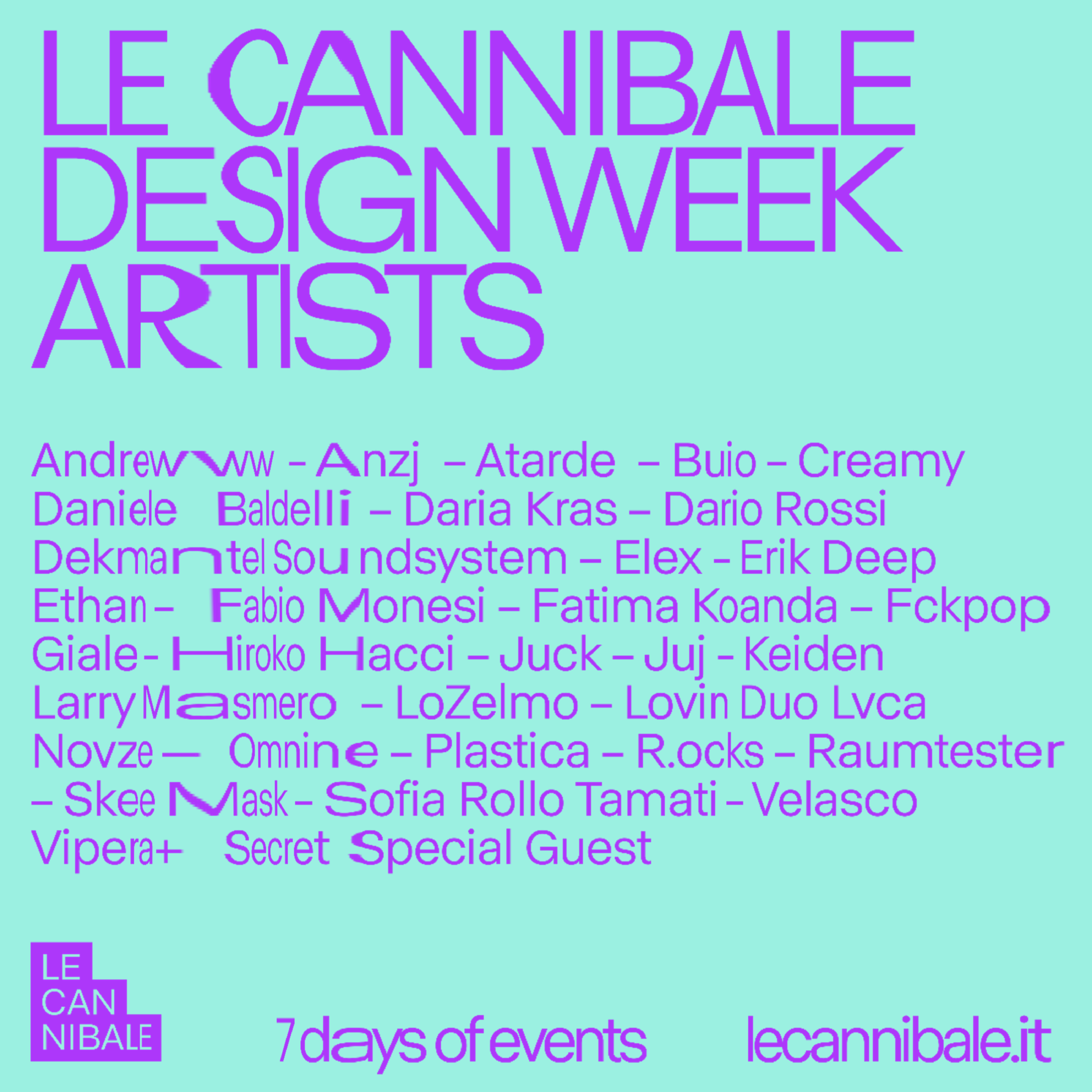 Le Cannibale - Milan Design Week 2024 - フライヤー裏