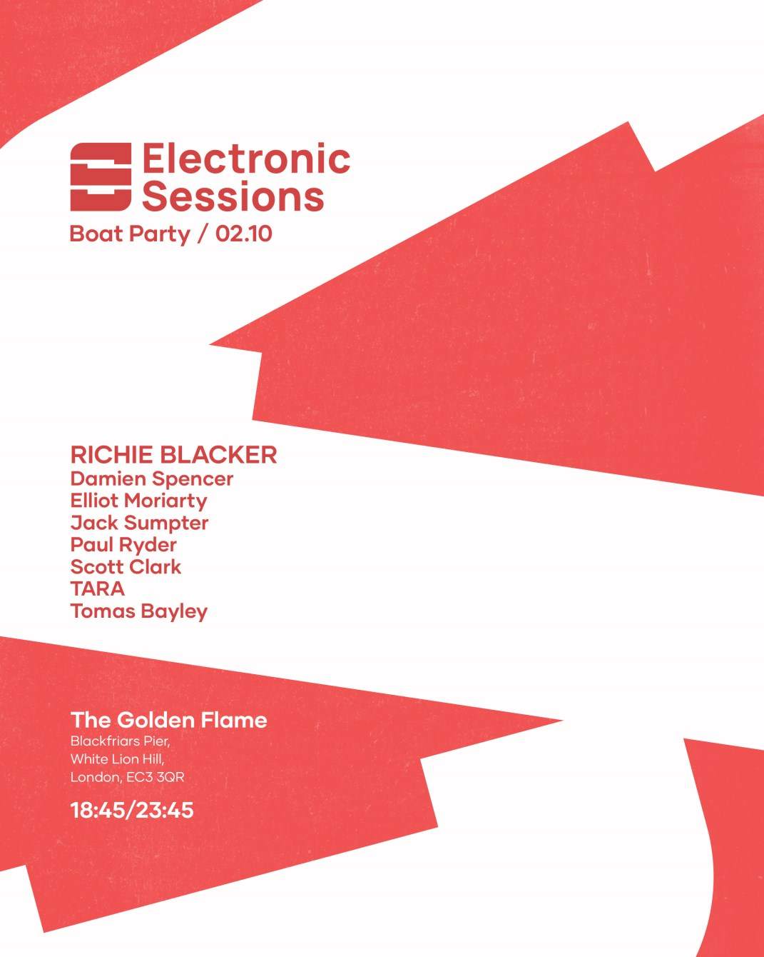 [CANCELLED] Electronic Sessions Boat Party - Richie Blacker - Página frontal
