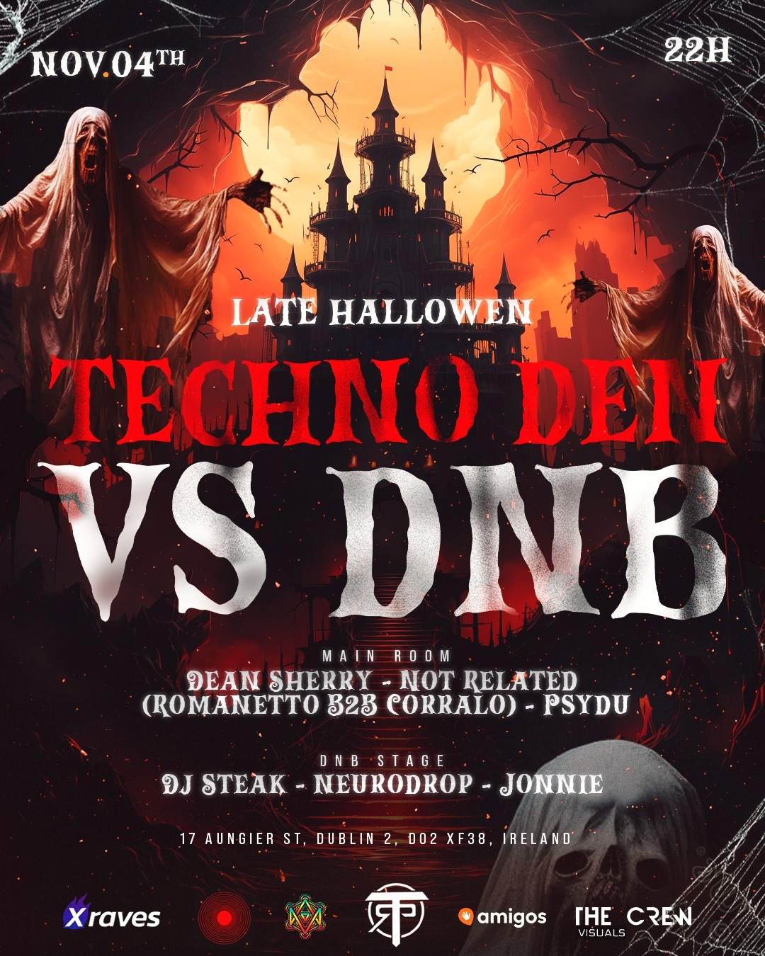 Techno Den vs DnB Halloween Costume Rave Party by TRP - Página frontal