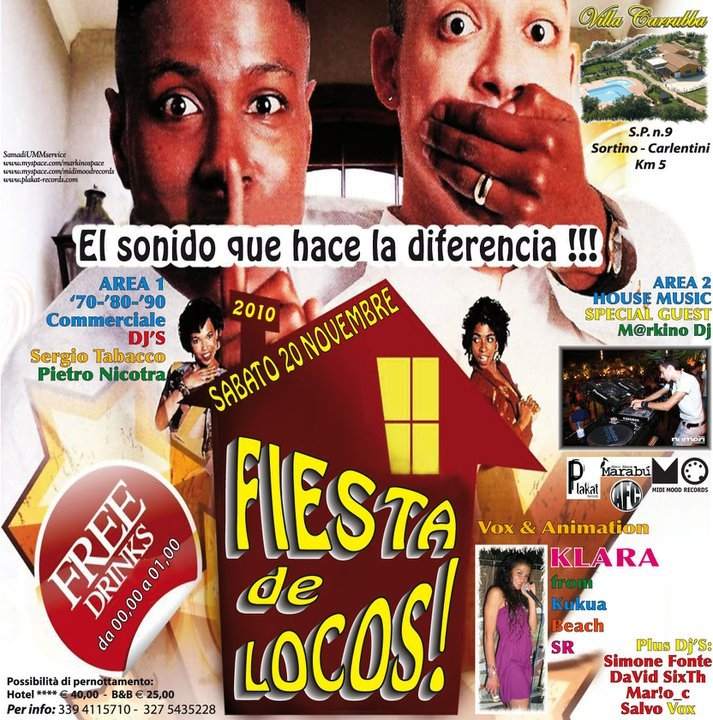 Fiesta De Locos! - Special Guest M@rkino - Página frontal