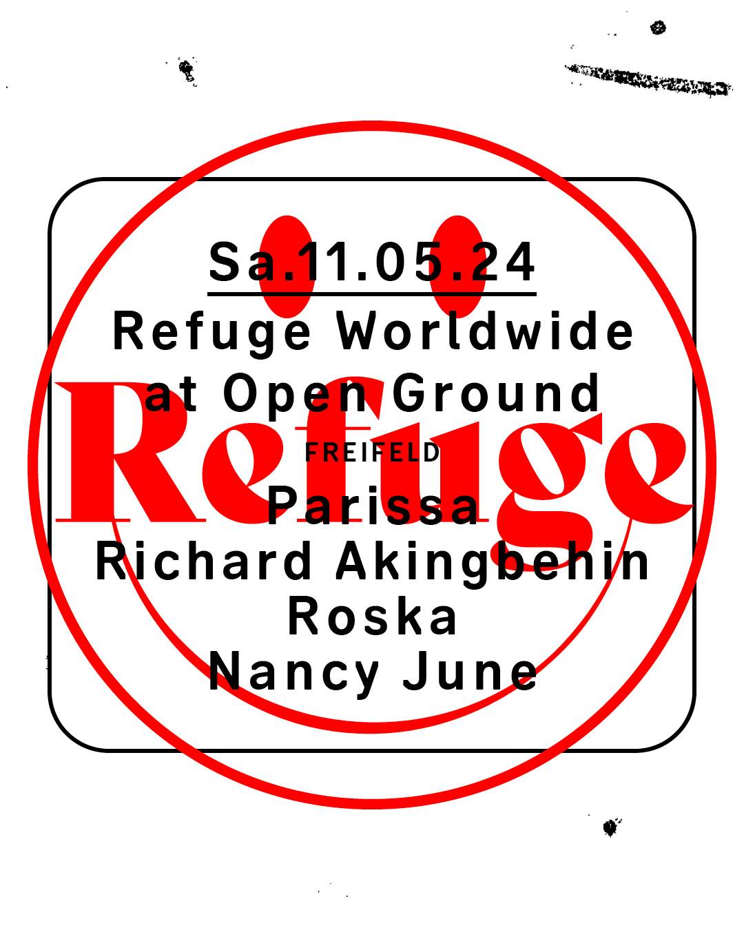 Refuge Worldwide - フライヤー裏