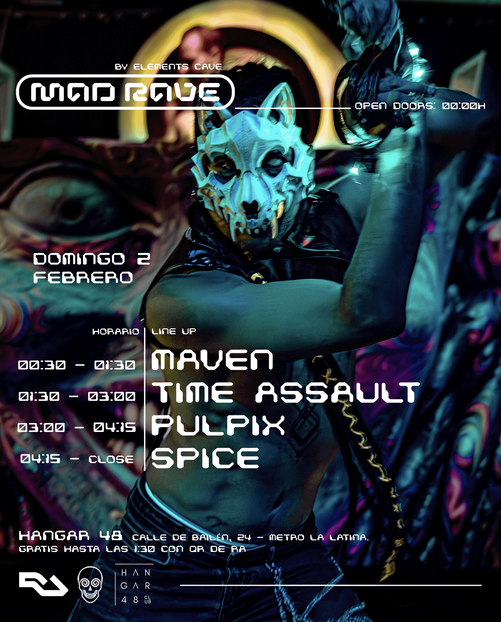 MAD RAVE by Elements Cave at Hangar48 Club, Madrid