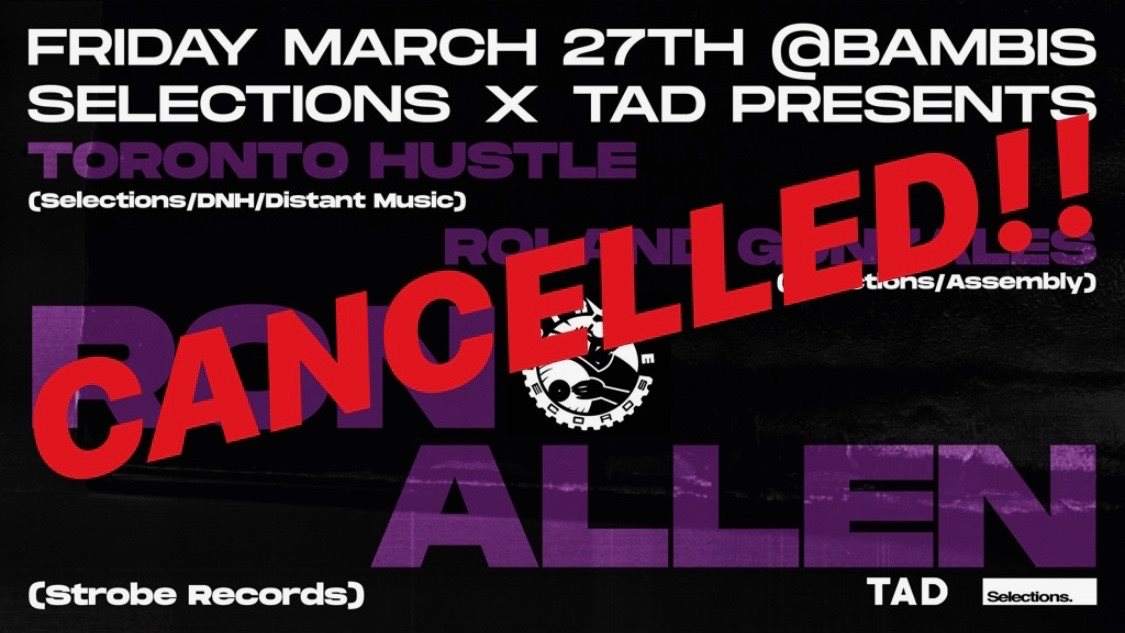 * Cancelled - Selections x TAD presents: Ron Allen (Strobe Records) - Página frontal