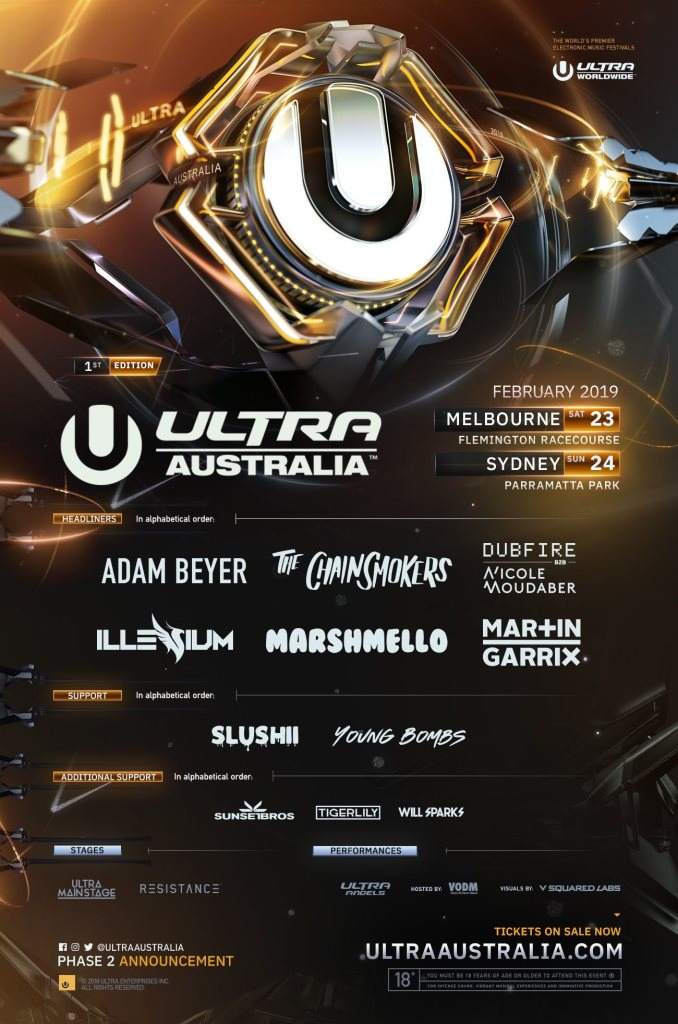 Ultra Australia 2019 - Página frontal