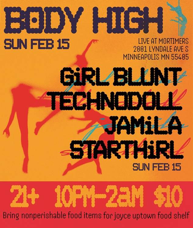 BODY HIGH at Mortimer's, Minneapolis/St Paul