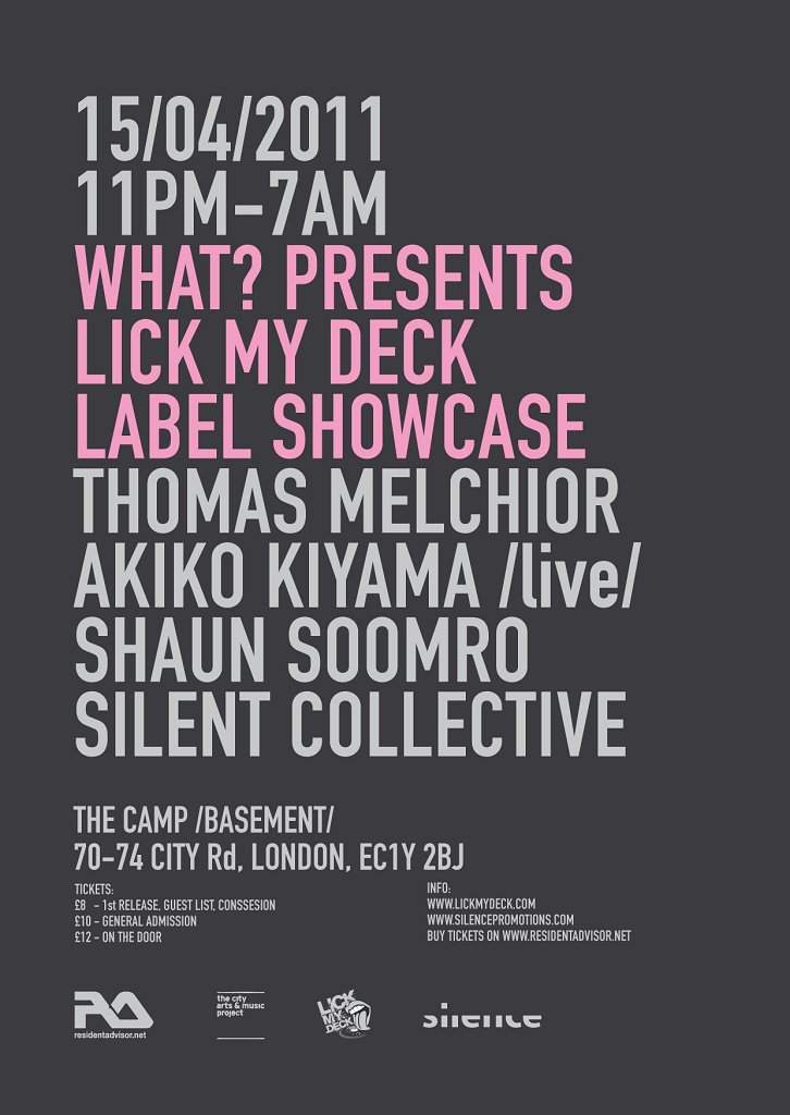 What? presents Lick My Deck Label Showcase with Thomas Melchior - Página frontal