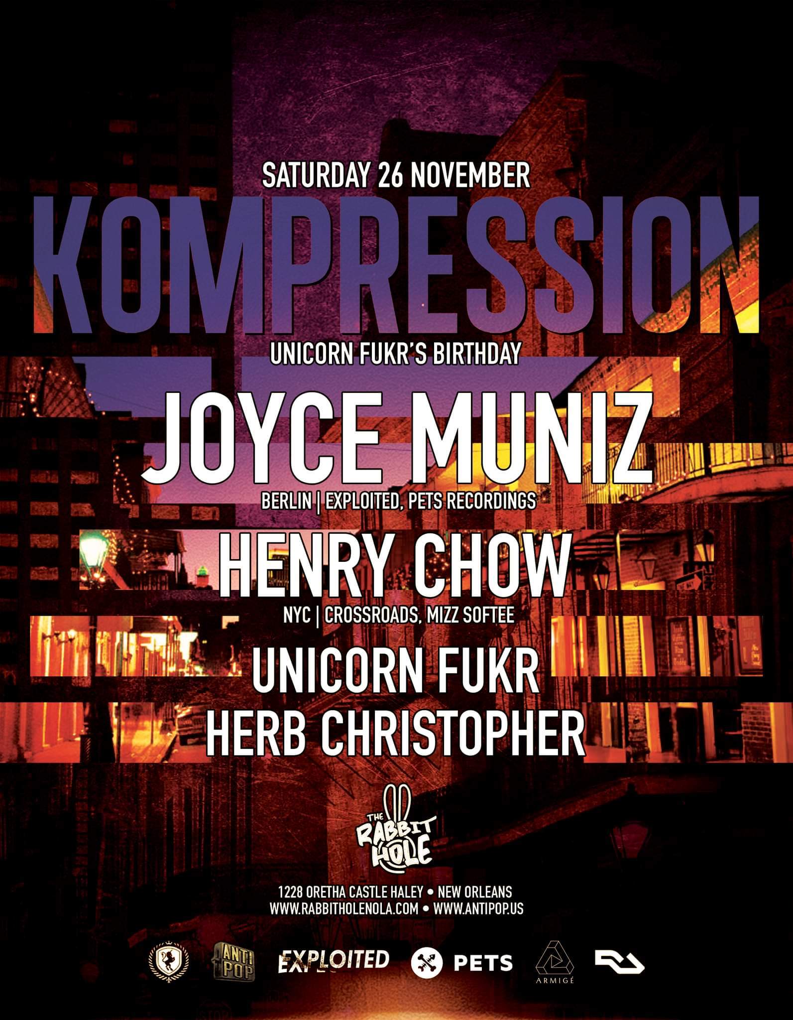 KOMPRESSION feat. Joyce Muniz / Unicorn Fukr's BDay - Página frontal