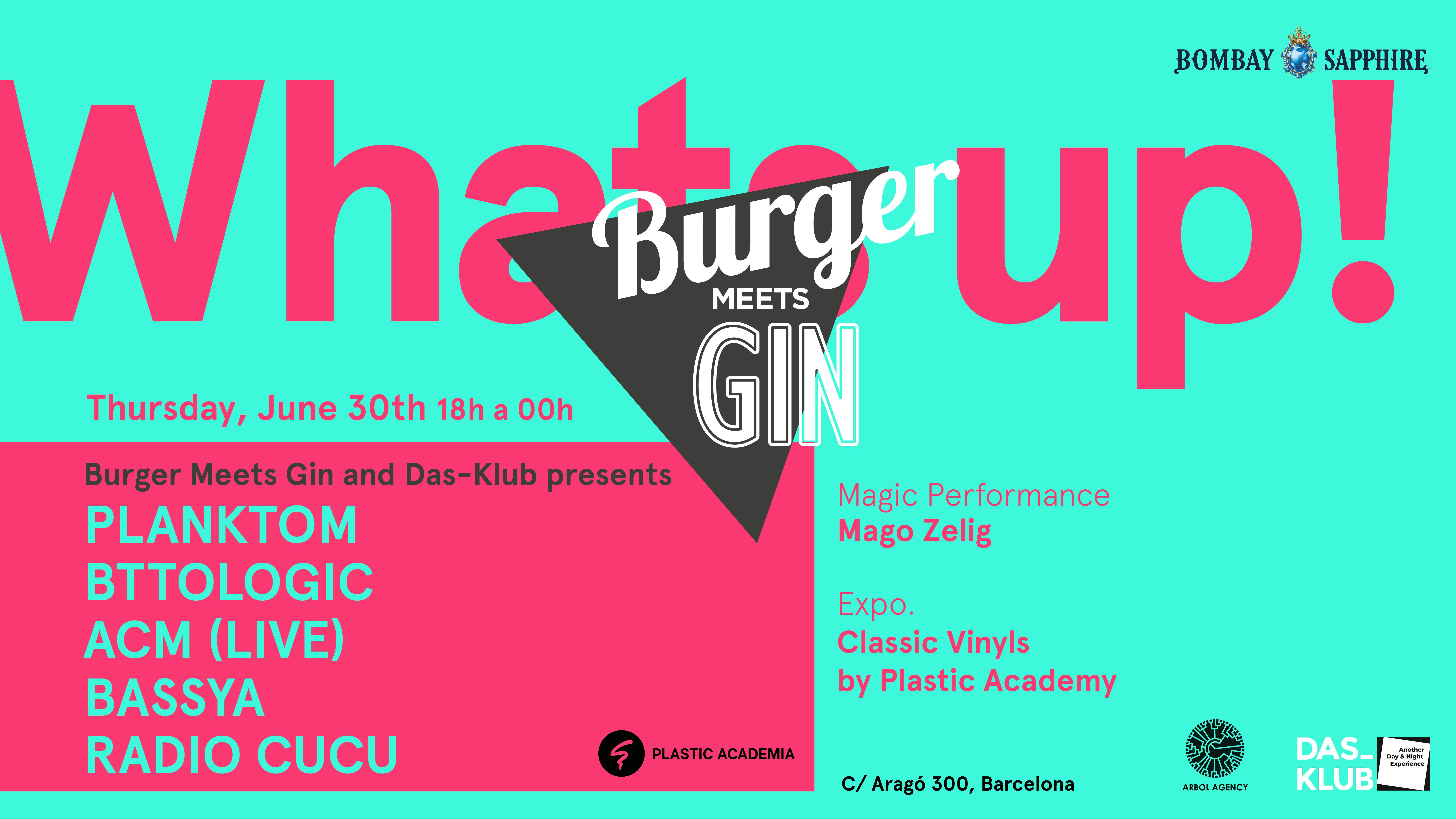 Das-Klub pres Burger meets Gin at Ocean Drive / Open Air Terrace & Hotel Stage  - フライヤー表