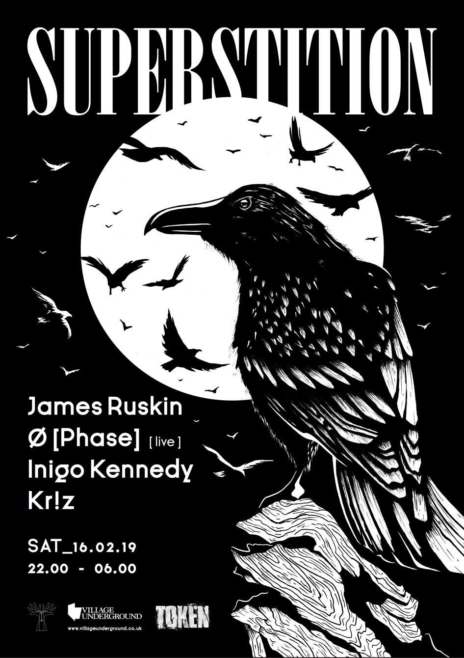 Superstition X Token - James Ruskin, Ø [Phase] (Live), Inigo Kennedy, Kr!z - Página frontal