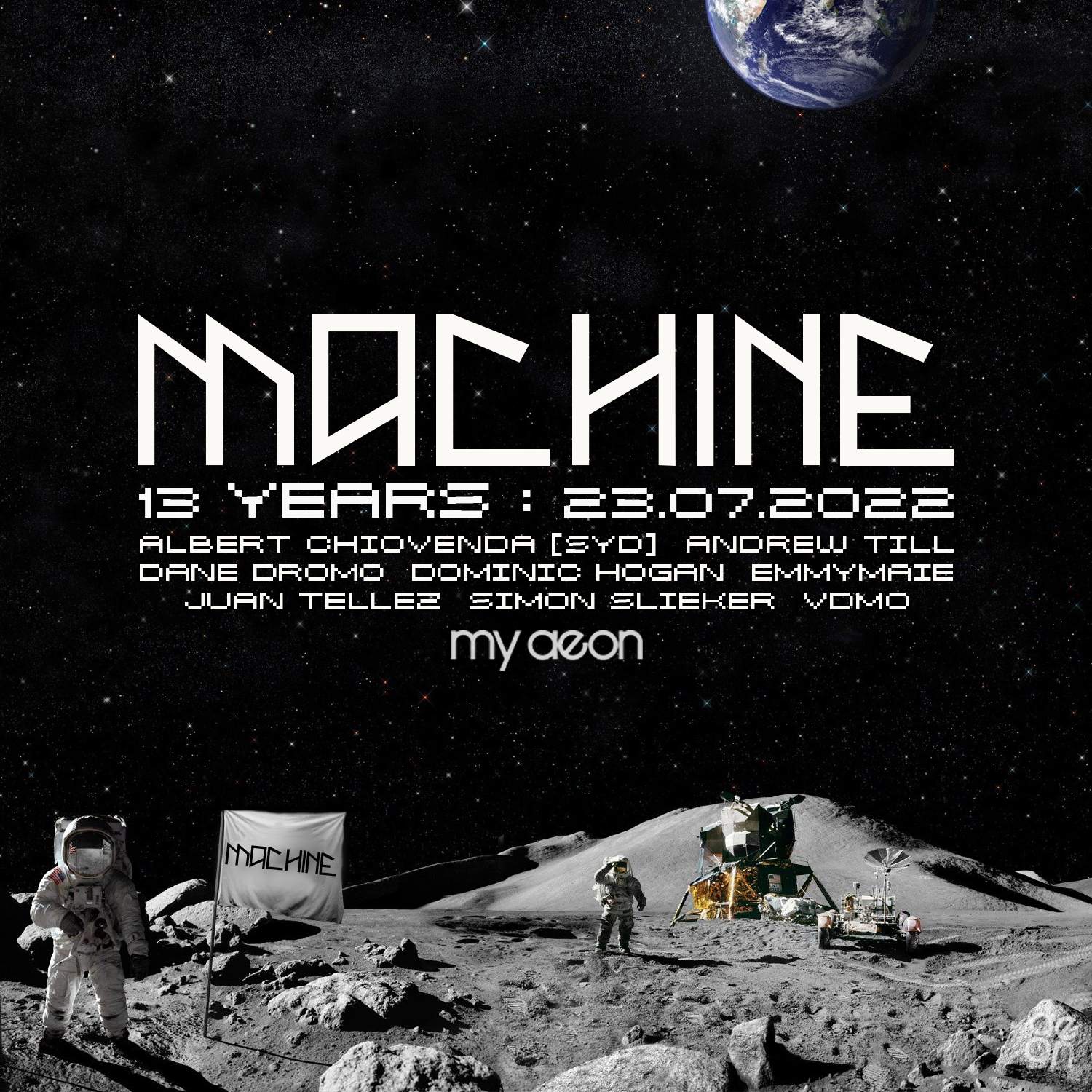Machine 13 YEARS - フライヤー表