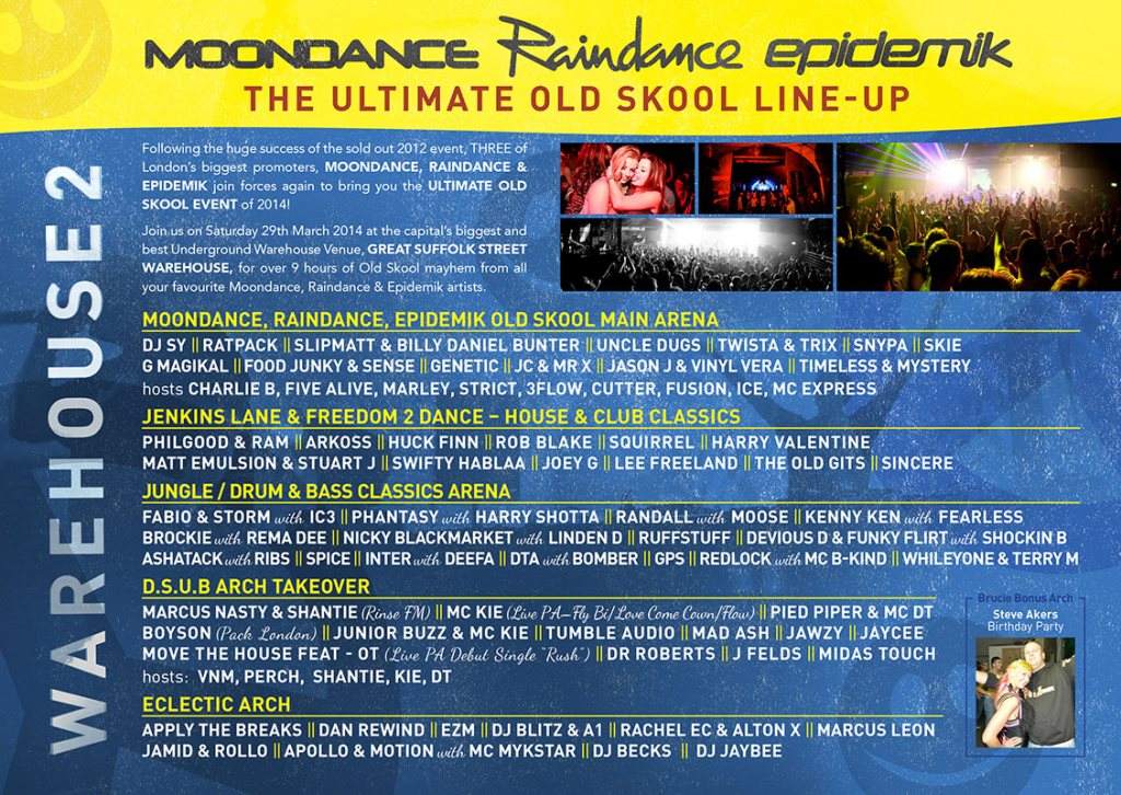 Moondance, Raindance & Epidemik Warehouse 2: - Página trasera