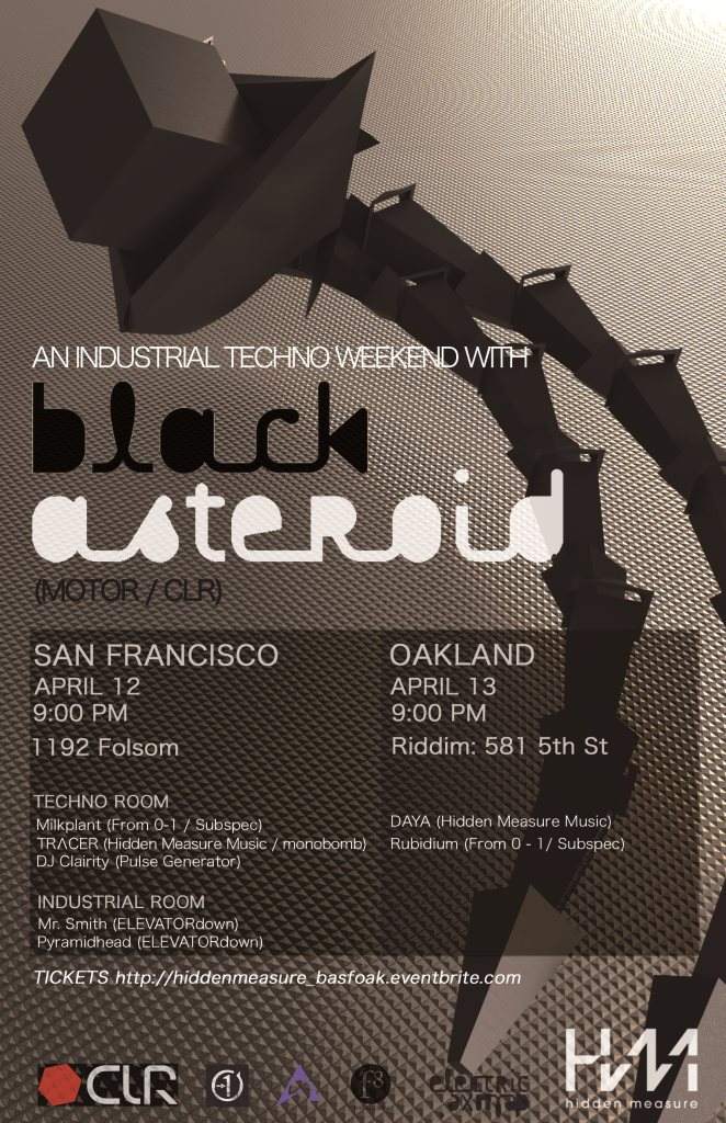 A Weekend with Black Asteroid Pres. by Hidden Measure - フライヤー表