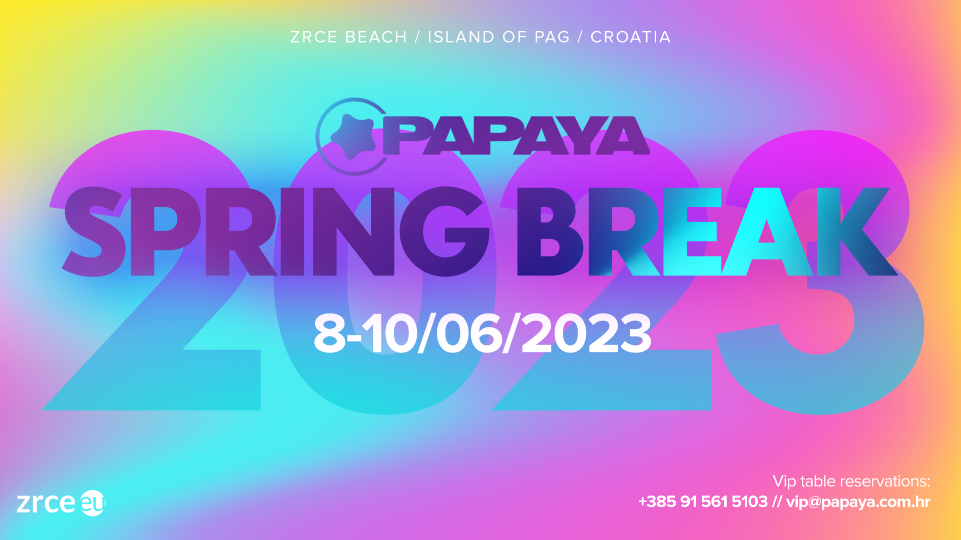 Papaya Spring Break Festival - フライヤー表