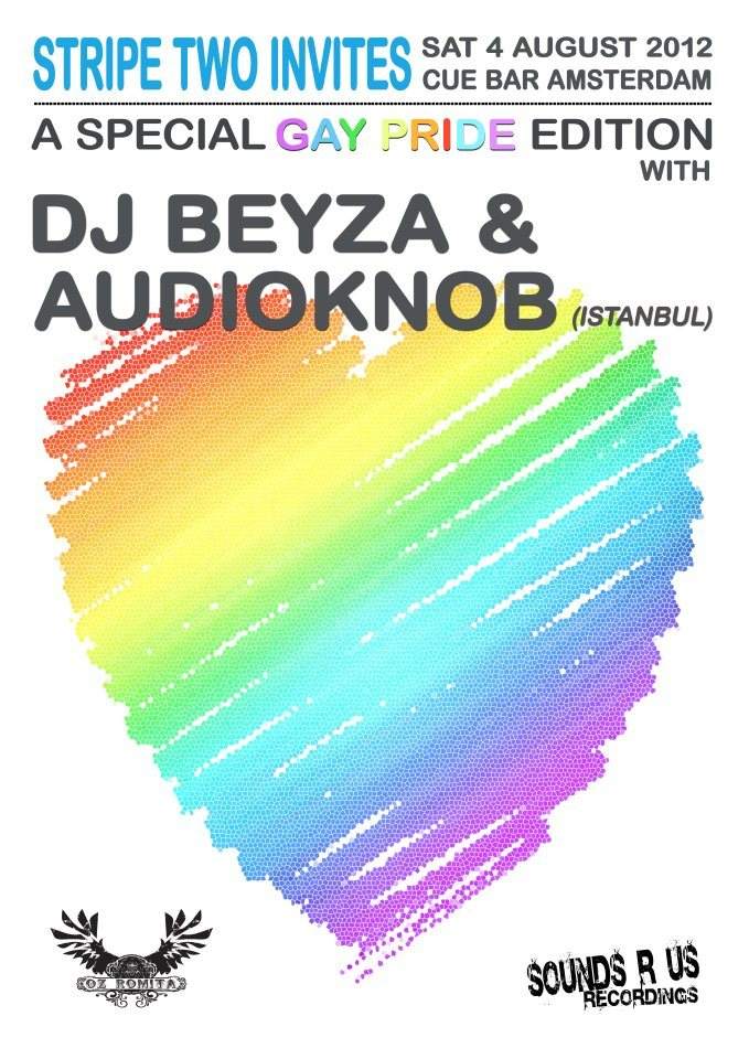 Stripe Two Invites... a Gay Pride Special with DJ Beyza & Audioknob - フライヤー表