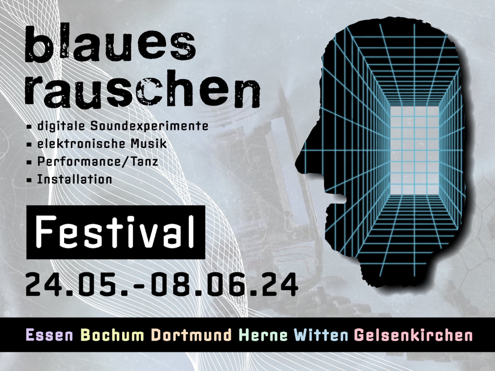 Blaues Rauschen Festival - Day 10 - Anna Maria Olsson - Sarah Belle Reid - Yosi Horikawa - フライヤー表