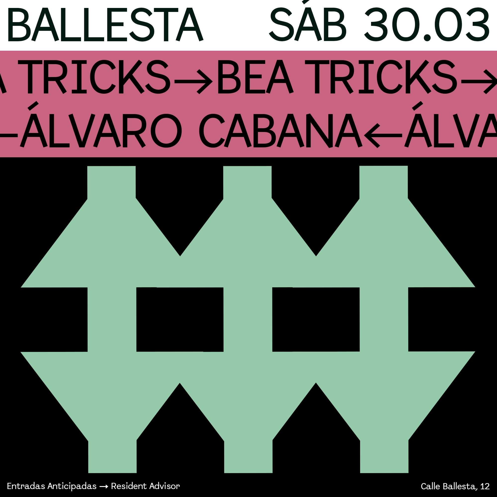 BALLESTA: Bea Tricks + Álvaro Cabana - フライヤー表