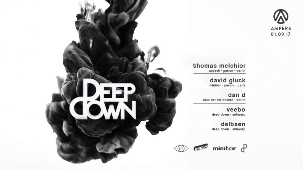 Deep Down presents Thomas Melchior and David Gluck - フライヤー表
