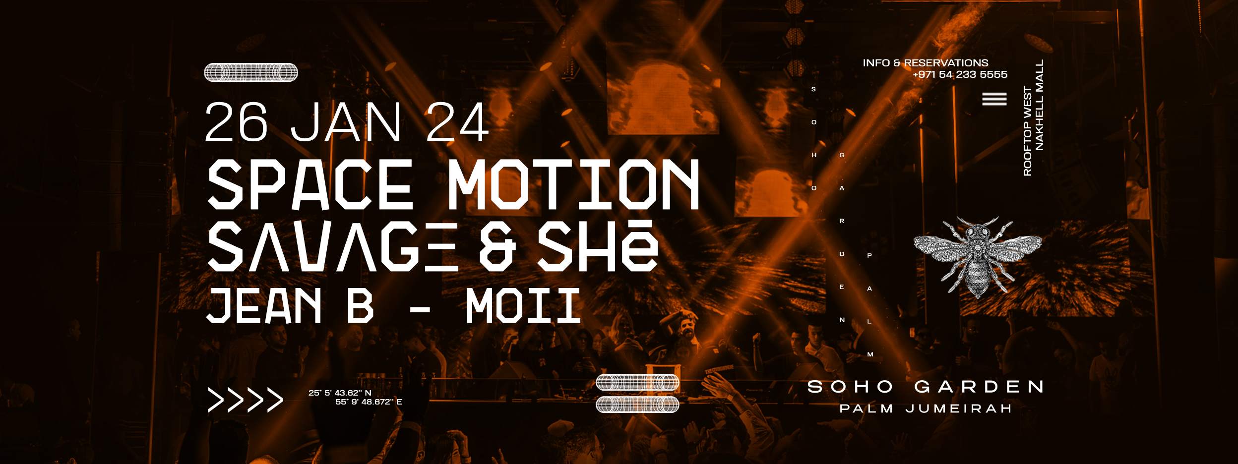 Space Motion and Savage & She - フライヤー表