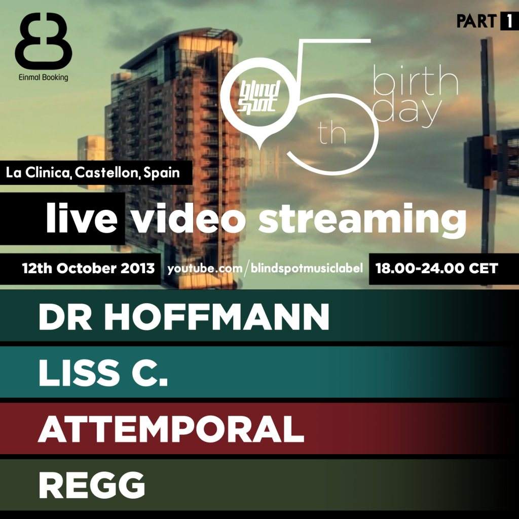 Blind Spot's 5th Birthday with Dr Hoffmann, Liss C & Attemporal - Página frontal